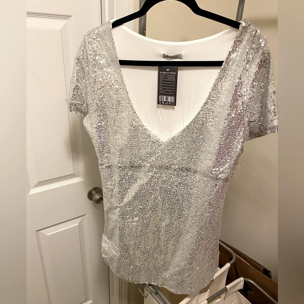 Silver sequin mini dress - Picture 2 of 4
